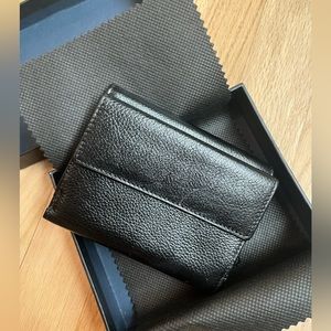 Black leather wallet- brand new- mint condition